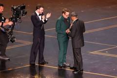 Chris Evans, Robert Downey Jr. and Ryan Coogler at the 98th Annual Oscars held at Dolby Theatre on March 15, 2026 in Hollywood, California. (Photo by Rich Polk/Penske Media via Getty Images)